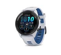 Garmin Forerunner 265 Reloj Inteligente para Correr, Pantalla AMOLED Colorida, Medidas de Entrenamiento e información de recuperación, Piedra Blanca y Azul Marea