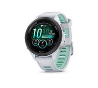 Garmin Forerunner 265S 42mm Bisel negro con carcasa en blanco y correa de silicona en blanco/verde