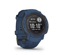 Garmin Instinct 2 Solar, Reloj inteligente con GPS resistente al agua, carga solar, funciones deportivas, pulsioximetría, puntuación de sueño y notificaciones del smartphone, Azul