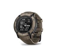 Garmin Instinct 2X Solar - Edición táctica, reloj inteligente GPS resistente, linterna integrada, calculadora balística, capacidad de carga solar, color marrón coyote