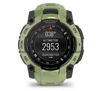 Garmin Instinct 3, Reloj inteligente con GPS, Pantalla AMOLED de 50 mm, Resistente al agua, Aplicaciones deportivas integradas, Monitorización de la salud, Linterna LED, Hasta 24 días autonomía, Verde