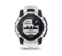 Garmin Instinct 3 Solar Smartwatch GPS 45mm Negro/Blanco con Banda de Silicona Intercambiable 22mm Blanco, MIP, Resistencia al Agua 10 ATM, Duración Batería 28 Días con Solar