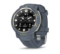 Garmin Instinct Crossover, Reloj Inteligente con manecillas de Reloj analógico luminiscentes, Pantalla Monocroma, Aplicaciones Deportivas preinstaladas y autonomía de hasta 28 días, Azul Granito