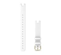 Garmin Lily Correa de reloj grande, cuero italiano, blanco | Correa oficial de reloj Garmin, 14mm, compatible con la serie Lily, uso diario, resistente al sudor