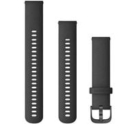 Garmin Pulsera Venu de silicona negra con hebilla de Gunmetal | Correa oficial de reloj Garmin, 20mm, compatible con productos seleccionados, uso diario, resistente