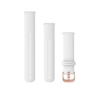 Garmin Pulsera vivomove, estilo, 20 mm, silicona blanca, hebilla rosa dorada