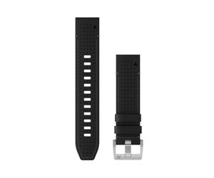 Garmin QuickFit 22 correas de reloj de cuero/correa híbrida FKM, negro/verde - 010-13225-09