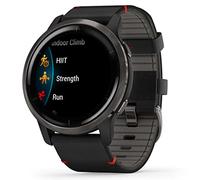 Garmin Venoutlet2 Bisel de Acero Inoxidable en Color Negro con Caja y Correa de Cuero en Color Negro Diámetro de 33,0 mm