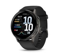 Garmin Venu 4, 45 mm, Smartwatch Premium con GPS, Pantalla táctil AMOLED, Diseño de Acero Inoxidable, Linterna LED, Funciones avanzadas de Salud y Forma física, 14 días de autonomía, Negro