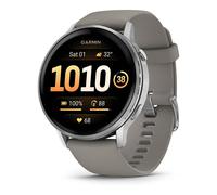 Garmin Venu 4 Reloj Inteligente 45mm AMOLED Pantalla Táctil GPS Negro/Plata/Gris Silicona Banda Monitor Frecuencia Cardíaca