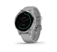 Garmin Vivoactive 4S, Reloj Inteligente con GPS, Música, Monitorización de la energía corporal, Entrenamientos, Pulsioximetría, Puntuación de sueño y notificaciones del smartphone, Color Gris