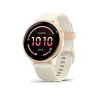 Garmin Vívoactive 6, Smartwatch con GPS, Pantalla AMOLED, Funciones de Salud, Entrenamientos de Movilidad, Entrenamiento avanzado del sueño y hasta 11 días de autonomía,Blanco Rosado,Amazon Exclusive