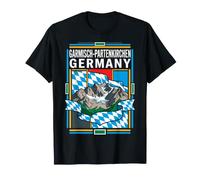 Garmisch-Partenkirchen - Bandera de Alemania Baviera Vintage Camiseta