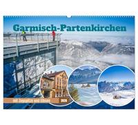 Garmisch-Partenkirchen mit Zugspitze und Eibsee (Wandkalender 2026 DIN A2 quer), CALVENDO Monatskalender: Beeindruckende Landschaftsfotografie mit ... Urlaubserinnerung aus Garmisch-Partenkirchen.