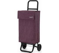 GARMOL Carro de la Compra Plegable 48 litros | Carro de la Compra 2 Ruedas Gran Capacidad | Carrito Compra Plegable Color Berenjena