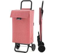 GARMOL Carro de la Compra Plegable 48 Litros | Carro de la Compra 2 Ruedas Gran Capacidad | Carrito Compra Plegable Color Rojo