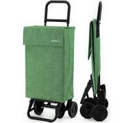 GARMOL Carro de la Compra Plegable 48 litros | Carro de la Compra 4 Ruedas Gran Capacidad | Carrito Compra 4 Ruedas Plegable Color Verde