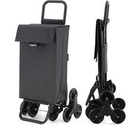 GARMOL Carro de la Compra Plegable 48 Litros | Carro de la Compra 8 Ruedas Gran Capacidad | Carrito Compra Plegable Color Negro