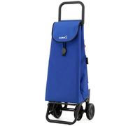 GARMOL Carro de la Compra Plegable 55 litros | Carro de la Compra 4 Ruedas Gran Capacidad Abatible | Carrito Compra Plegable Color Azul