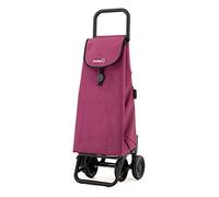 GARMOL Carro de la Compra Plegable 55 litros | Carro de la Compra 4 Ruedas Gran Capacidad Abatible | Carrito Compra Plegable Color Rojo