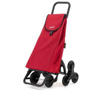 GARMOL Carro de la Compra Plegable 55 litros | Carro de la Compra 8 Ruedas Sube Escaleras de Gran Capacidad | Carrito Compra Plegable Color Rojo