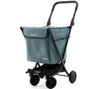 GARMOL Carro de la Compra Plegable 66 litros | Carro de la Compra 4 Ruedas Gran Capacidad | Carrito Compra 4 Ruedas Plegable Color Verde