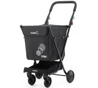 GARMOL Carro de la Compra Plegable 48 litros | Carro de la Compra 4 Ruedas Gran Capacidad | Carrito Compra 4 Ruedas Plegable Color Negro