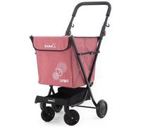 GARMOL Carro de la Compra Plegable 66 litros | Carro de la Compra 4 Ruedas Gran Capacidad | Carrito Compra 4 Ruedas Plegable Color Rojo
