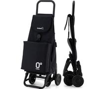 GARMOL Carro de la Compra Térmico Plegable 55 Litros |Bolsillo Térmico Interior de 11 Litros | Carro de la Compra 4 Ruedas Gran Capacidad | Carrito Compra Plegable Color Negro
