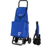 GARMOL Carro de la Compra Térmico Plegable 55 Litros |Bolsillo Térmico Interior de 11 Litros | Carro de la Compra 4 Ruedas Gran Capacidad Abatible | Carrito Compra Plegable Color Azul