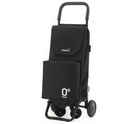 GARMOL Carro de la Compra Térmico Plegable 55L | Bolsillo Térmico Interior 11L | Carro 4 Ruedas Gran Capacidad | 2 Ruedas Fijas + 2 Giratorias | Carrito Compra Plegable Color Negro