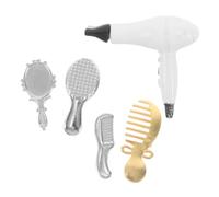 Garneck 1 Juego casa de muñecas secador de pelo de juguete juego de peluqueria para juguetes de niña pequeña kit de peluquería de juego de simulación accesorios de aleación