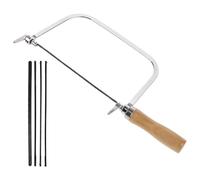 Garneck 1 Juego de de Calar para Carpintería, de Mano con Mango de Madera Y Hojas de Repuesto para Cortar Madera, Plástico Y Metal.