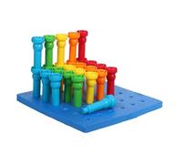 Garneck 1 Juego De Juguetes Preescolares para Aprendizaje De Colores Educación Juguetes De Motricidad Fina Rompecabezas Conteo Preescolares Clasificación Tablero De Clavijas