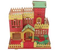 Garneck 1 Juego Rompecabezas De Construcción Tridimensional Rompecabezas De Madera De Bricolaje 3D Casa Modelo Juego De Construccion De Casa Mini Casas De Madera