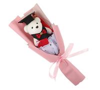 Garneck 1 Manojo Bouquet of Bears Oso Graduado Ramo Ramas Clase de 2023 Oso de graduación Dibujos Animados la graduación Lleva a Granel Juguete de Animales de graduación el plastico Rosa