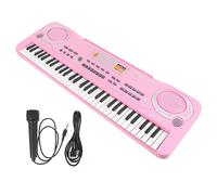 Garneck 1 Pieza Piano Electrónico Infantil Rosa Juguete Musical Educativo con Micrófono Piano Simulador para Aprendizaje Musical de para Cumpleaños y Navidad