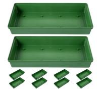 Garneck 10 Cuencos Grandes de Plástico para Arreglos de Flores, Base Reutilizable de 28 Cm para Centros de Mesa, Bandejas para Decoración de Bodas y Fiestas, Soporte para Flores Diseño