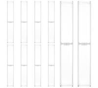 Garneck 10 Estuches Transparentes para Bolígrafos Caja de Lápices Cuadrada de Plástico Durable 155X25X25 CM Contenedor Organizador para Papelería Escolar y Uso Estudiantil