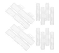 Garneck 10 Fundas Protectoras Transparentes para Brochas de Maquillaje Antipolvo Tamaño 68 6Mm Superior Rectangular × 6Mm Inferior Redondo para Brochas de Sombras y Base Ideales