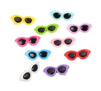 Garneck 10 Horquillas Delicadas para Mascotas en Forma de Gafas de Sol, de Plástico, Colores Variados, para Mantener y Fijar el Pelo de Perros y Gatos Vida Diaria Color Color Aleatorio