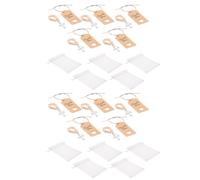 Garneck 10 Juegos de Rosarios de Bautismo en Cruz de Madera, Cuenta de Madera Pulida Bolsa de Malla y Tarjeta de Felicitación, Recuerdo Católico para Eventos Religiosos y Celebraciones