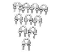 Garneck 10 Piezas Abrazaderas de Cable Inoxidable de Fijación U Shape para Cuerdas Instalación Rápida y Segura Clips Resistentes para Uso Industrial y Jardín