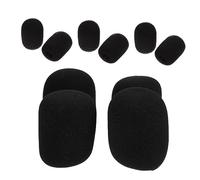 Garneck 10 Piezas Cubierta del Micrófono de Escenario Fundas Protectoras para Micrófonos Paravientos Desechables de Esponja para Voz Canto Podcast Uso Profesional