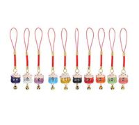 Garneck 10 piezas de llavero de gato de la suerte estilo japonés Maneki Neko, llavero con colgante, anillo de llaves, cartera, bolsos de mano, mochila, decoración, regalos aleatorios