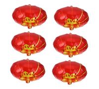 Garneck 10 Piezas globos de año nuevo chino arco para globos inflador global kit de arco de globos rojo brillo del globos redondos de otoño película de aluminio