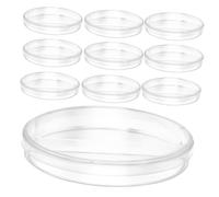 Garneck 10 piezas Placas Petri de Transparente con Tapa con Compartimentos Resistentes Roturas para Biología Microbiología Botánica y Proyectos Escolares