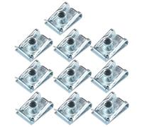 Garneck 10 piezas Plata 5 U Tuerca Carenado Muelle Panel de Revestimiento Carrocería Bici U Clips Dispositivos de Fijación Velocidad Tornillos autorroscantes Aguja Clip con Caja