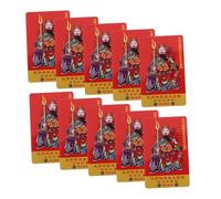 Garneck 10 Piezas Tarjeta Amuleto Tradicional Tai Sui Protección Suerte y Felicidad Decoración para Hogar Oficina Tienda