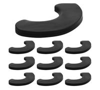 Garneck 10 Unidades Soporte para Mancuernas Diseño Ahorrador de Espacio y Almohadillas Amortiguadoras de Pp, Bastidor Negro Minimalista Adecuado para Entrenamiento en Casa